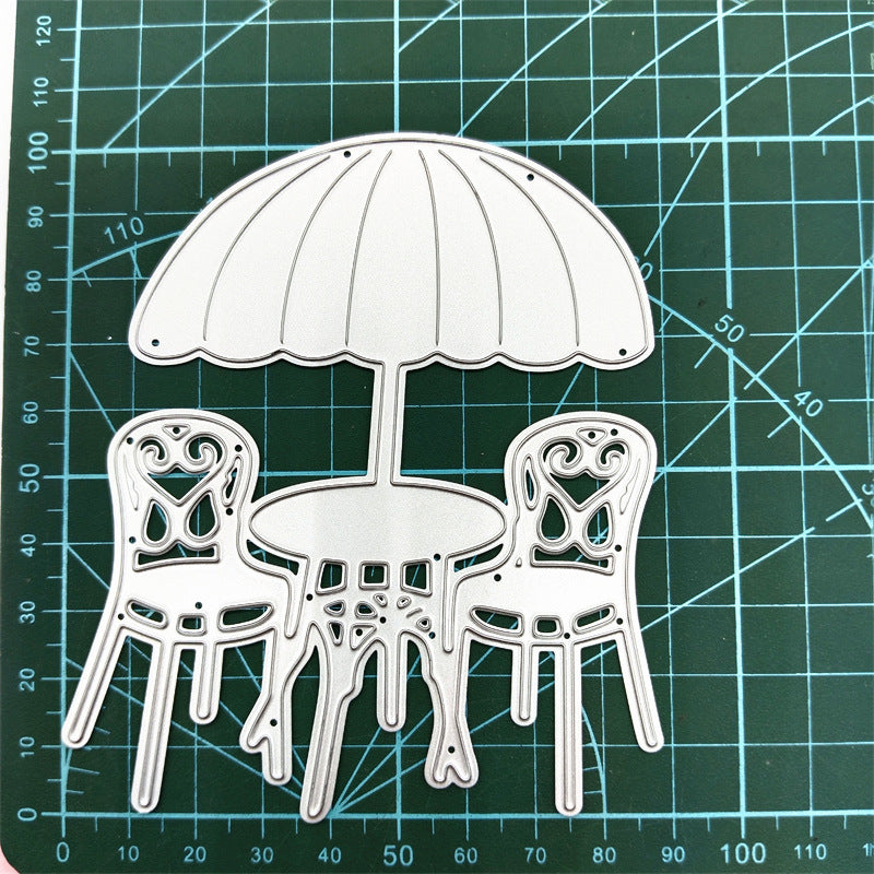 Table Chair Sun Umbrella Cutting Dies