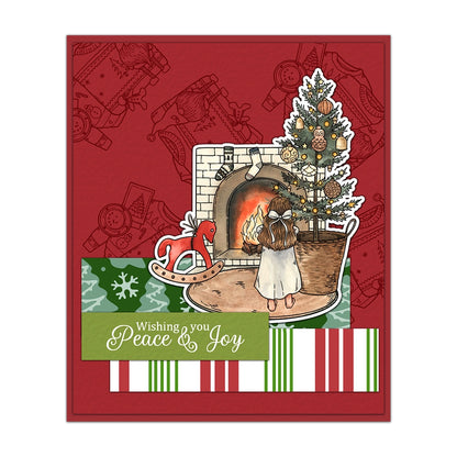 Winter House Christmas Tree Dies & Stamps Set