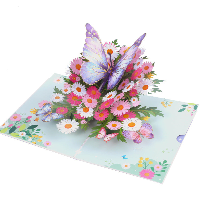 3D Romantic Butterflies Pop-Up Greeting Card