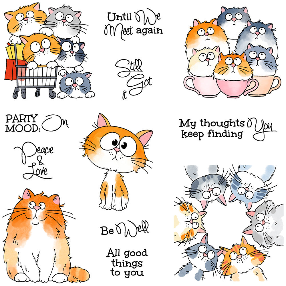 Cute Kitten Dies & Stamps Set