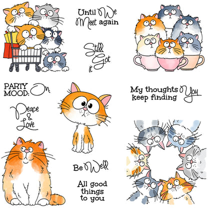 Cute Kitten Dies & Stamps Set
