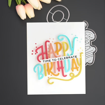 "Happy Birthday" Words Metal Cutting Dies