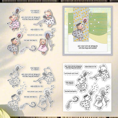 Dandelion Bear Clear Stamps
