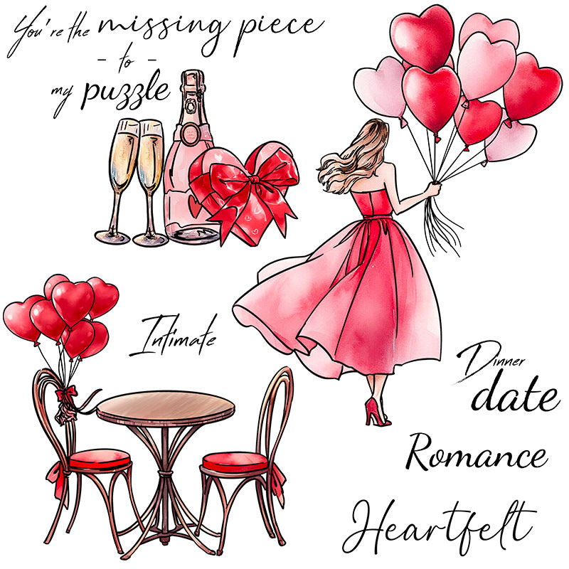 Valentine's Day Theme Dies & Stamps Set