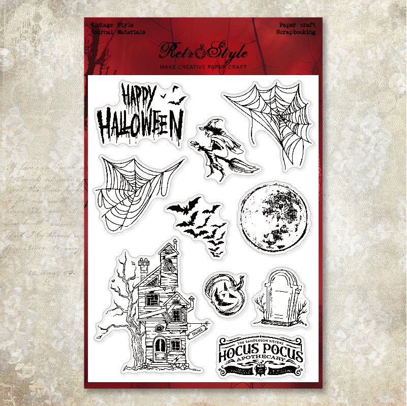Halloween Theme DIY Decorative Journal Clear Stamps