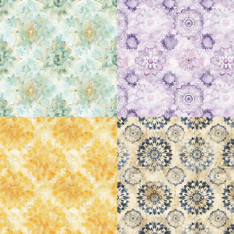 24PCS 6" Soft Mosaic Scrapbook Paper & Cardstock