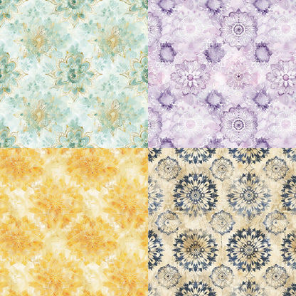 24PCS 6" Soft Mosaic Scrapbook Paper & Cardstock