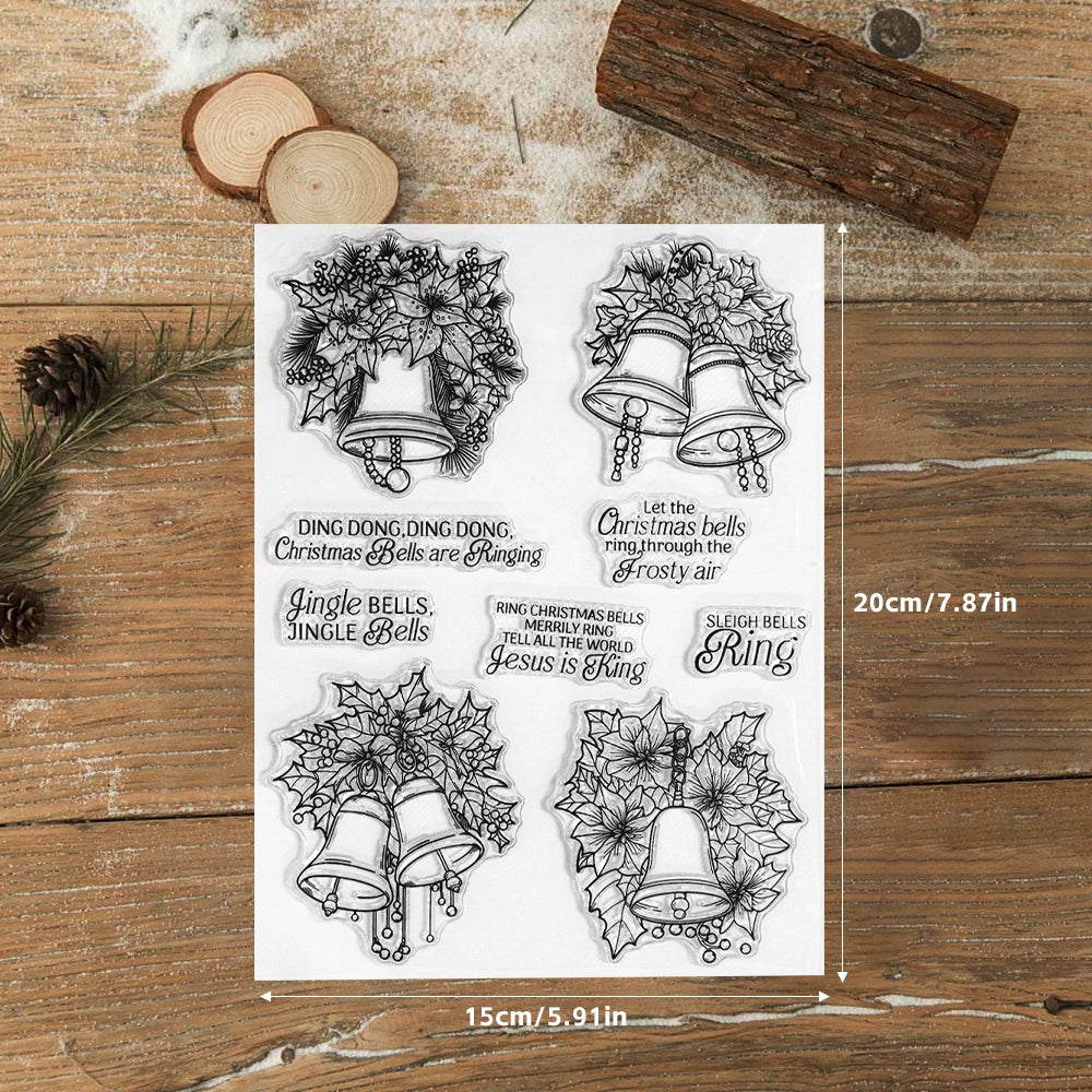 Merry Christmas Bells Clear Stamps
