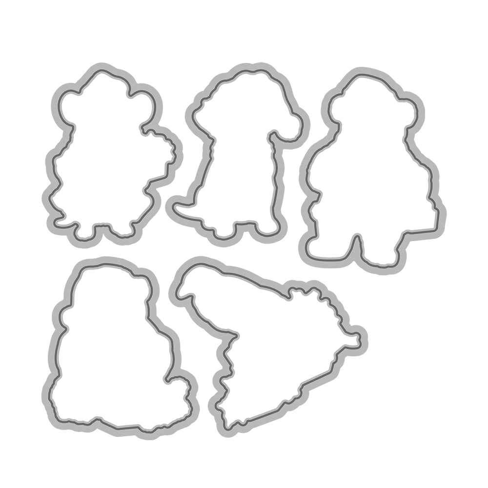 Cute Christmas Animals Dies & Stamps Set