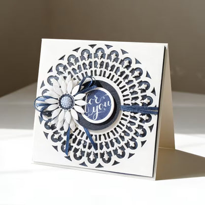 Hollowed-out Lace Circular Frame Metal Cutting Dies