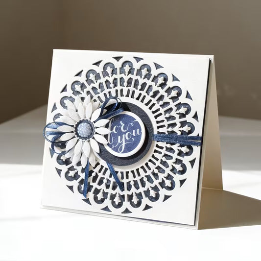 Hollowed-out Lace Circular Frame Metal Cutting Dies