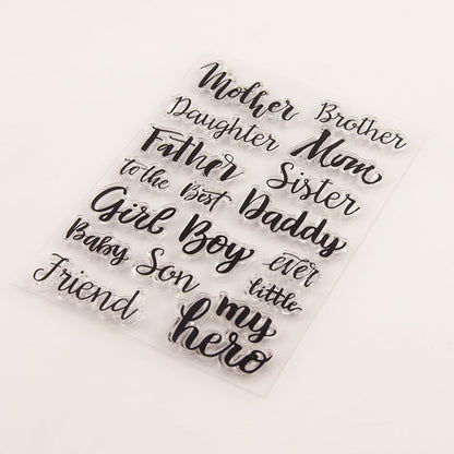 Family Member Name Clear Stamps