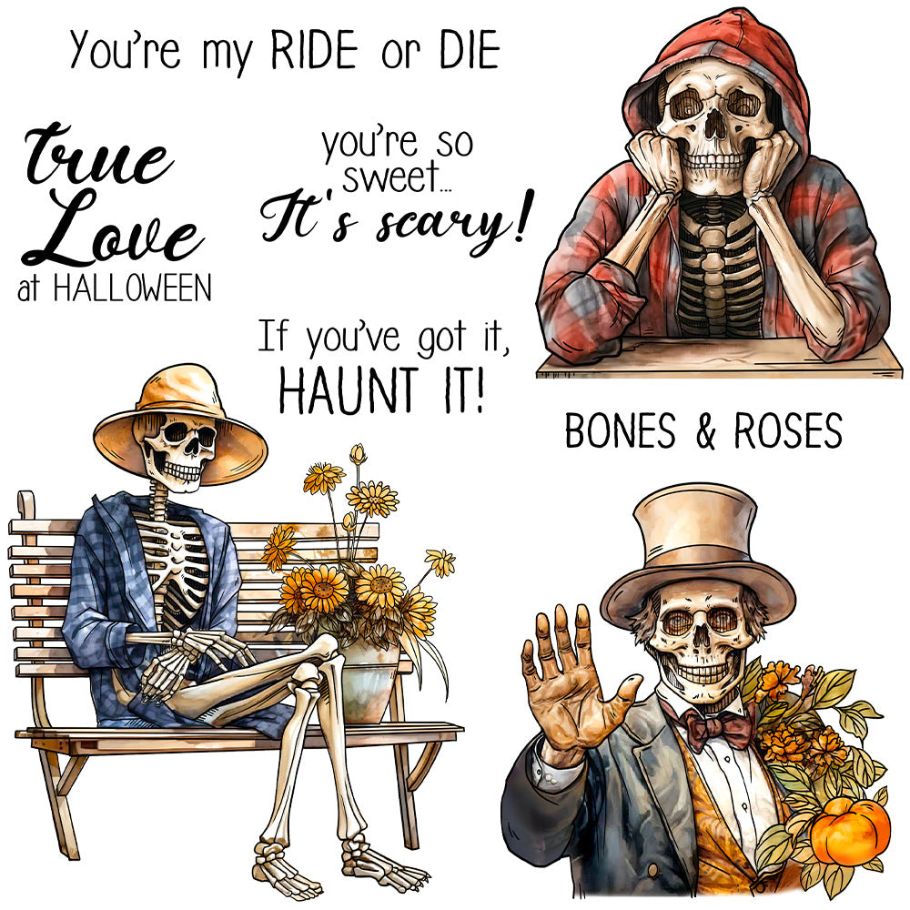 Halloween Skeleton Dies & Stamps Set