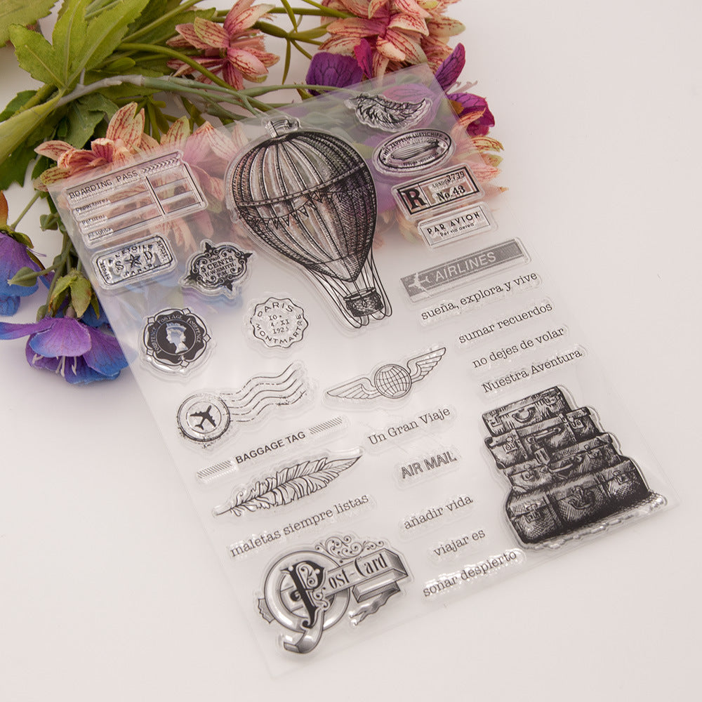 Travel Theme DIY Scrapbook Clear Stamps