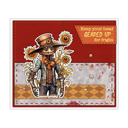 Halloween Mechanical Skull Dies & Stamps Set
