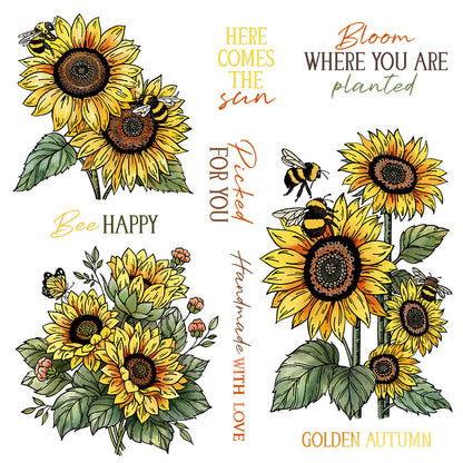 Sunflower Bee Dies & Stamps Set