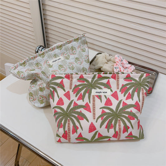 Fresh Jacquard Travel Cosmetic Bag