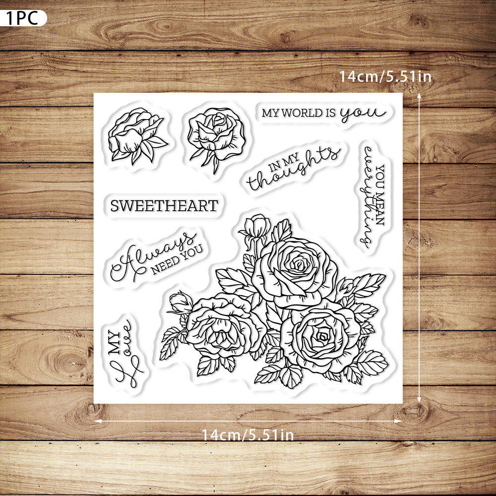Rose Group Clear Stamps