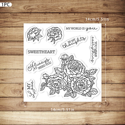 Rose Group Clear Stamps