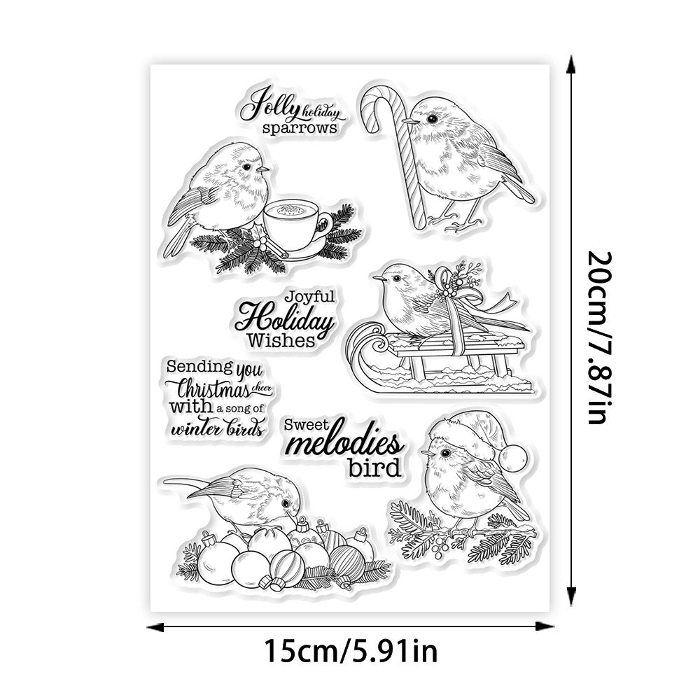 Christmas Birds Clear Stamps
