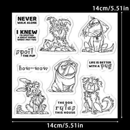 Cute Pet Dogs Dies & Stamps Set