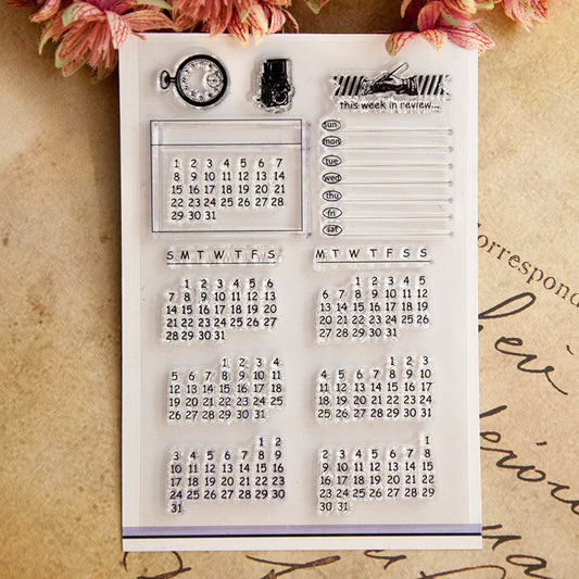 Calendar Clear Stamps