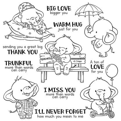 Warm Little Elephant Dies & Stamps Set