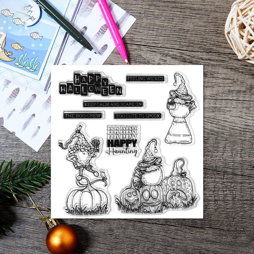 Halloween Elements Dies & Stamps Set