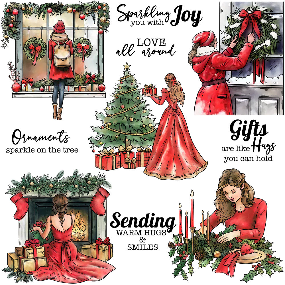 Christmas Girl Clear Stamps