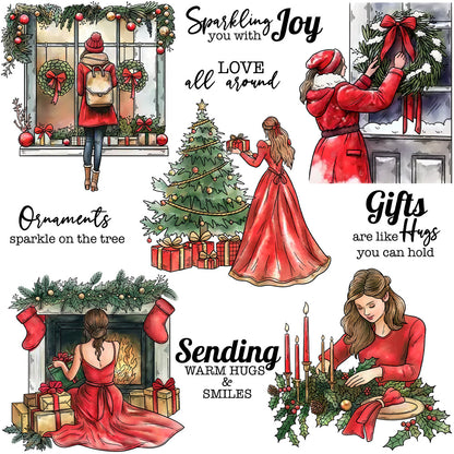 Christmas Girl Clear Stamps