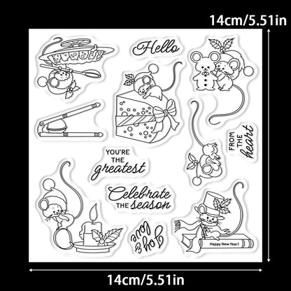 Winter Greedy Mouse Dies & Stamps Set