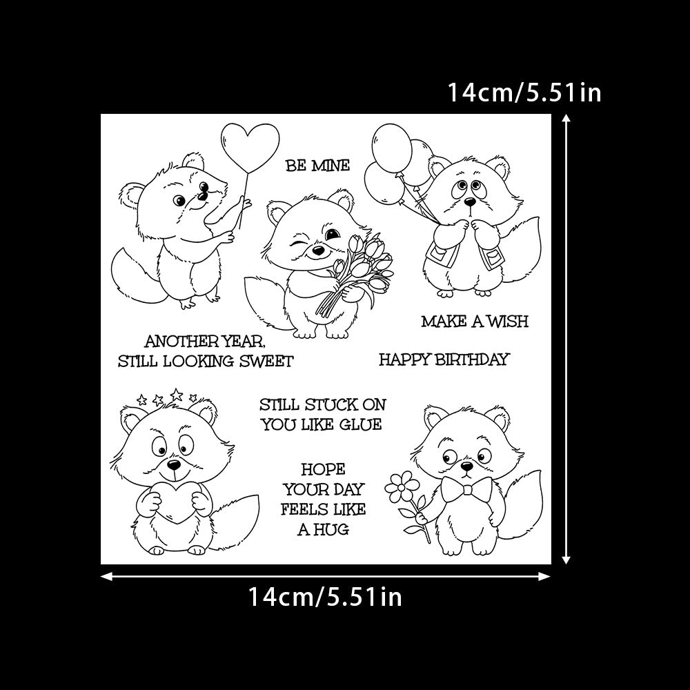 Valentine's Day Raccoon Dies & Stamps Set