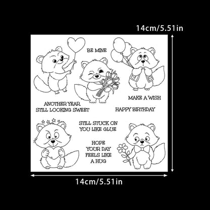 Valentine's Day Raccoon Dies & Stamps Set