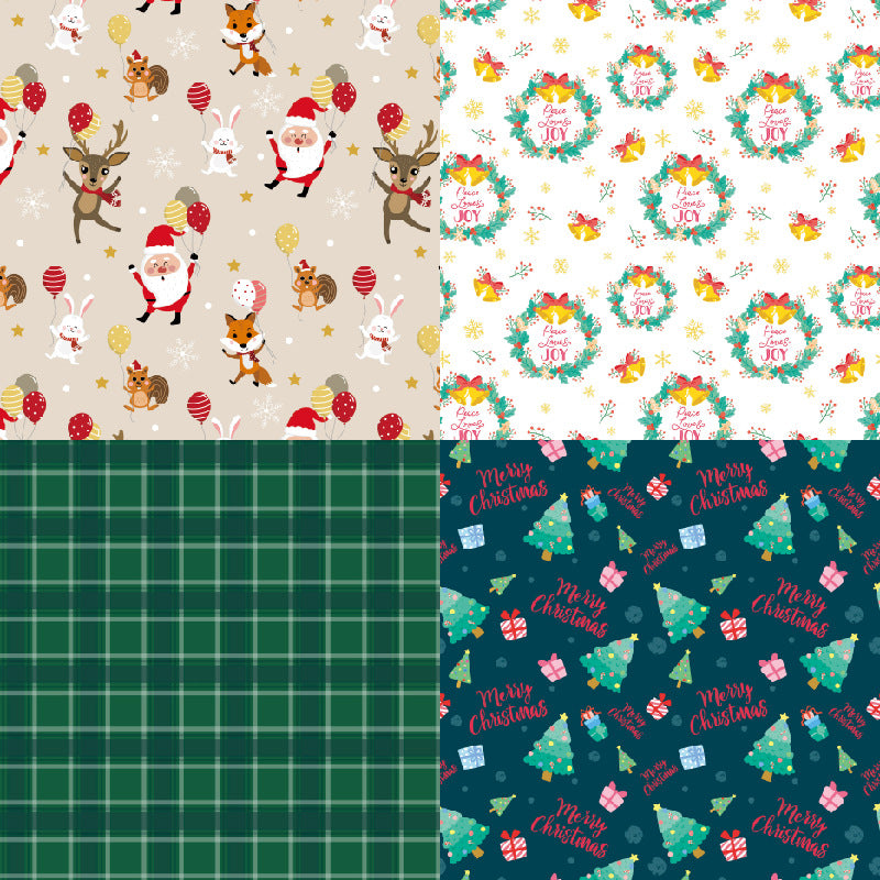 24PCS 6" Joyful Christmas Scrapbook Paper & Cardstock