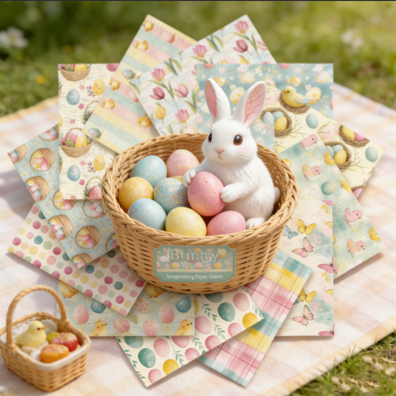 24PCS 6" Bunny Scrapbook Paper & Cardstock
