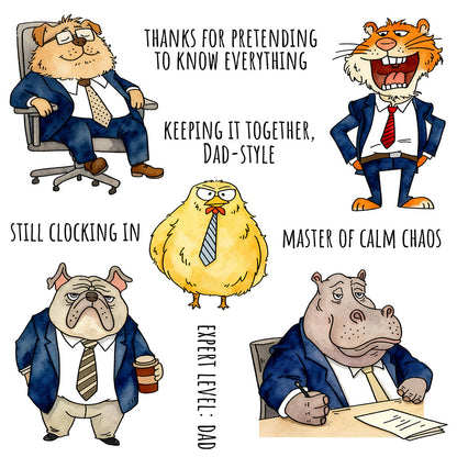 Office Animals Clear Stamps