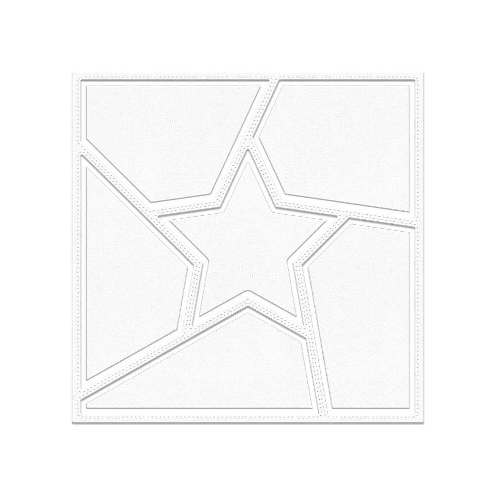 Pentagram Lattice Background Frame Metal Cutting Dies