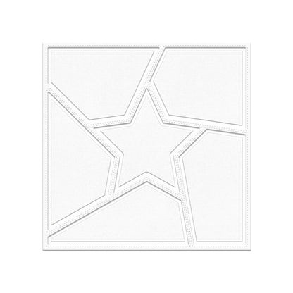 Pentagram Lattice Background Frame Metal Cutting Dies