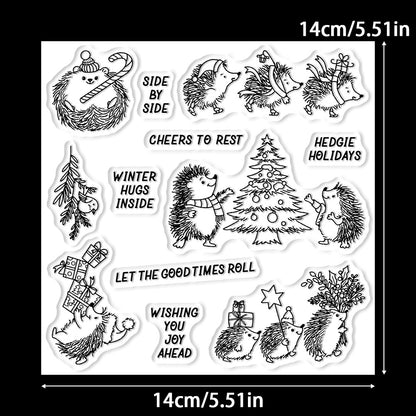 Christmas Hedgehog Dies & Stamps Set