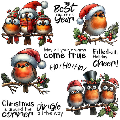 Christmas Birds Dies & Stamps Set