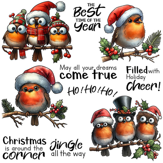 Christmas Birds Dies & Stamps Set