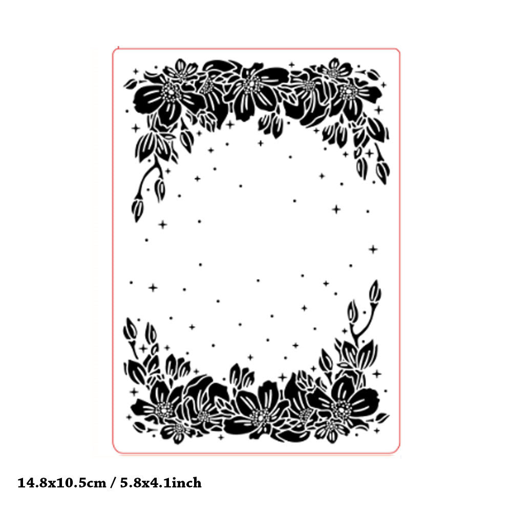 Flower Pattern Plastic Embossing Folder