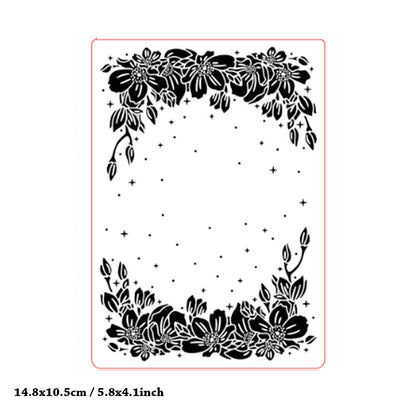 Flower Pattern Plastic Embossing Folder