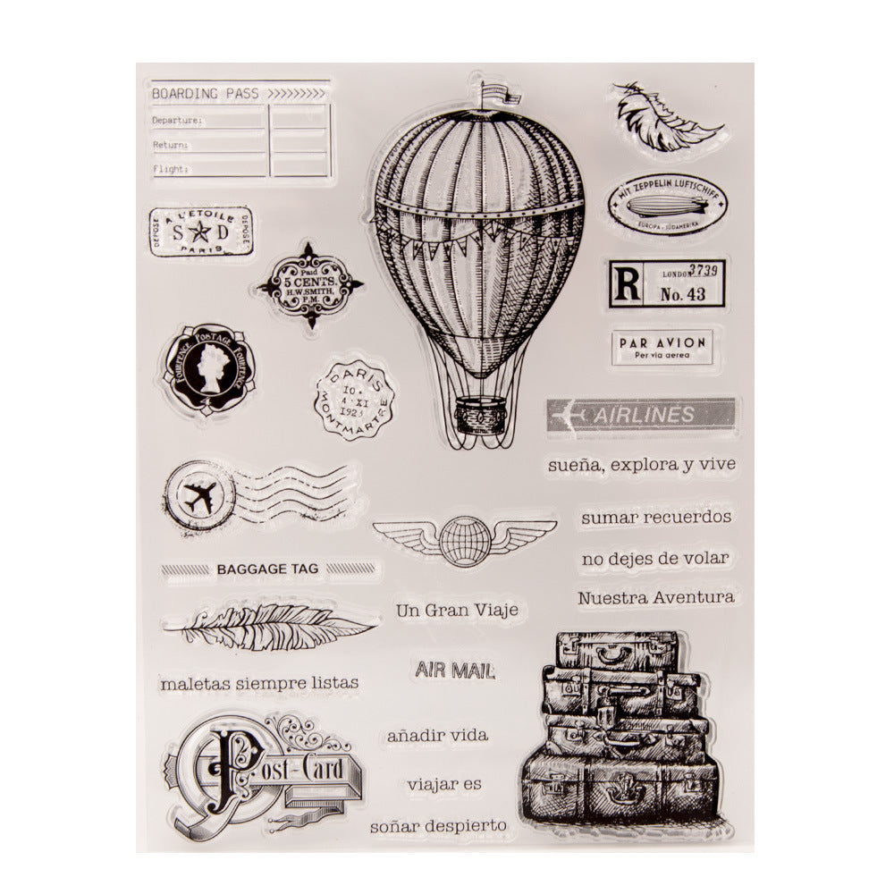 Travel Theme DIY Scrapbook Clear Stamps