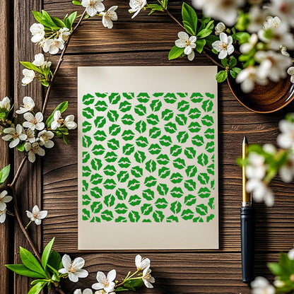 Lip Pattern DIY Painting Hollow Stencil