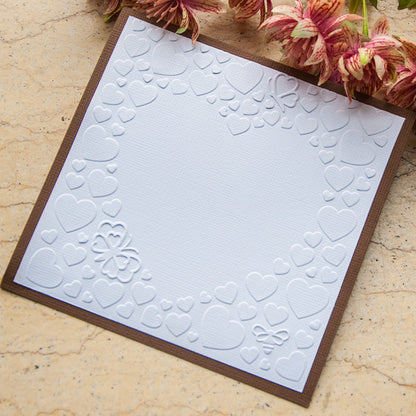 Heart background Plastic Embossing Folder