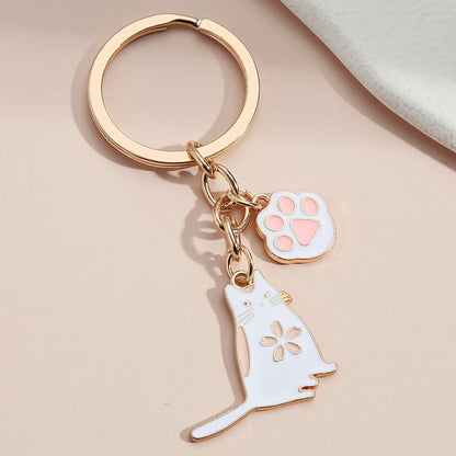 Cat Rabbit Balloon Keychain