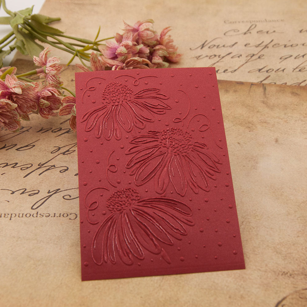 Flower Pattern Background Plastic Embossing Folder