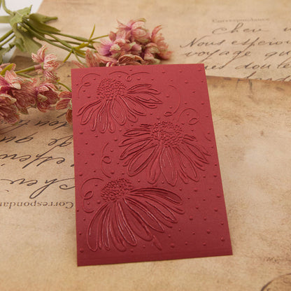 Flower Pattern Background Plastic Embossing Folder