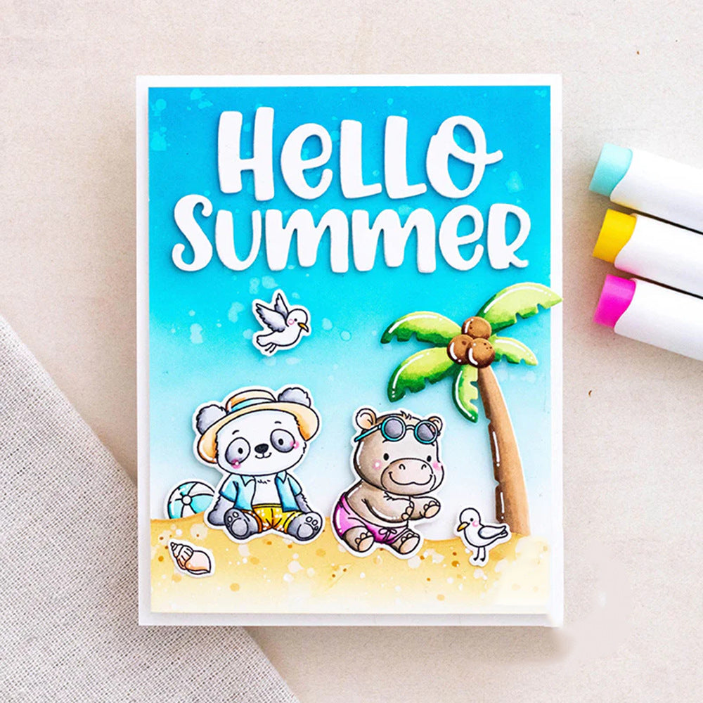 "Hello Summer" Words Metal Cutting Dies